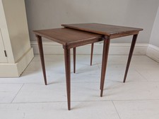 Nest Teak Coffee Tables DANISH Mid Century Drumstick Legs FREE POSTAGE 