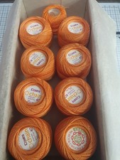 Coats Chain Mercer Crochet Thread 8x 20g Shade 538 Orange 40 20 Gauge