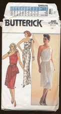 BUTTERICK PATTERN 4585- 3 DESIGNS OF DRESS FOR PROM, PARTY, WEDDING GUEST
