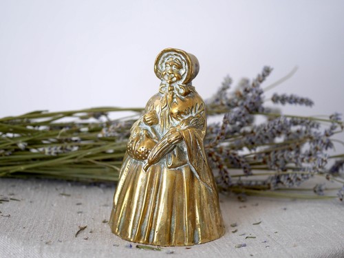 Vintage brass lady - lady, bell