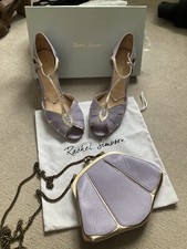 Rachel Simpson Shoes Size 41 & Clutch Bag Set In Lavender