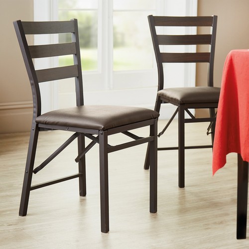 Pair folding dining chairs - folding,