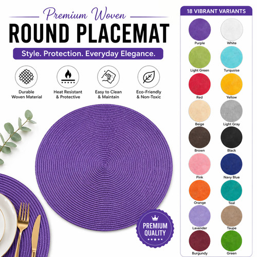 Pcs woven table mats - table, large