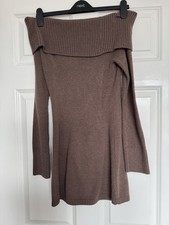Hollister Brown Off The Shoulder Jumper Dress Size Small Tall