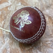 Vintage Lancashire County Cricket Club Miniature Hanging Cricket Ball