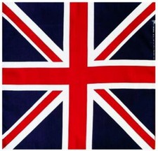 UNION JACK COTTON BANDANA BRITISH FLAG HEAD NECK SCARF KING CORONATION 2023