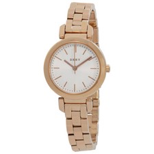 DKNY Ellington NY2592 Women's Rose Gold Tone Watch Stainless Steel Strap Box