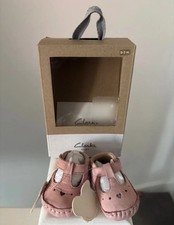 Clarks Baby Pink Leather T-Bar