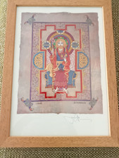 Jim Fitzpatrick: St Finnian Signed by the artist 1988 Framed W24cm H33cm