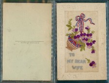 WW1 French Silk Postcard To My