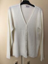 Ladies Bon Marche White Lighweight  100% acrylic  Cardigan SizeM