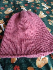 Brora Cashmere Pinky/Orange/ Shrimpy Mix Beanie Hat.