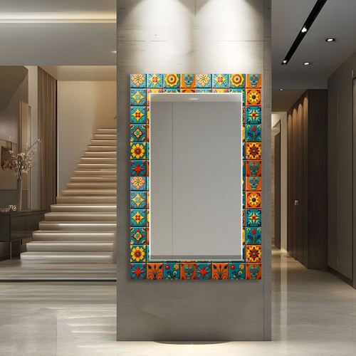 Mexican folk art rectangle - art,