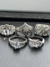 Lot of 5 Vintage Costume Rings