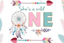 Boho She's a Wild One Backdrop