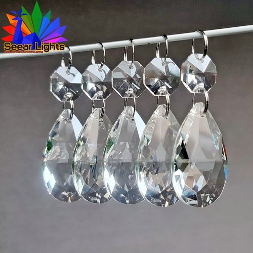 Chandelier oval drops glass - oval,