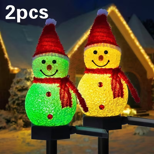 2pcs led light - led, snowman