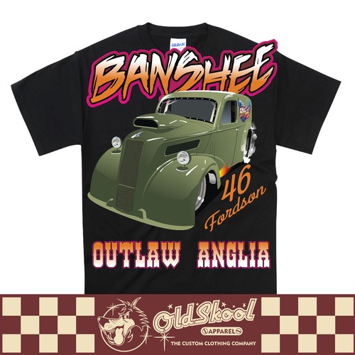 Retro racing hotrod dragster - racing,