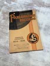 Parlophone Record Catalog Catalogue 1934 - 1935 Music History Memorabilia