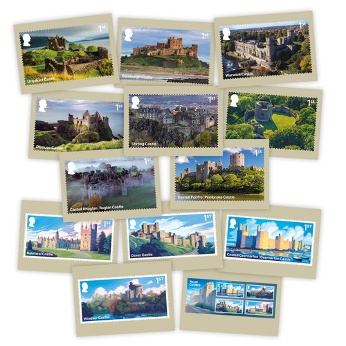Castles postcards from royal - postcards,
