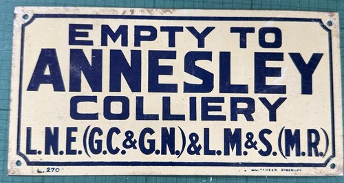 Coal wagon return - plate., tin