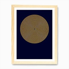 Parallel Gold Circle Art Print
