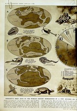 Old Vintage Print 1950 Chart