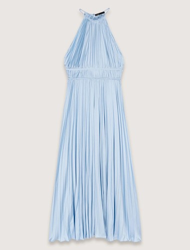 Maje pleated halter maxi - pleated,