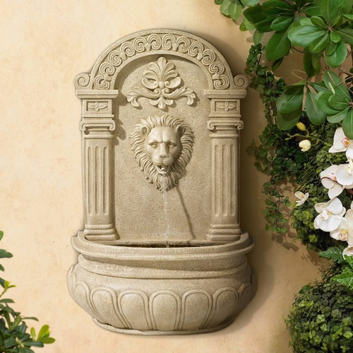 Lion face rustic outdoor wall - face,