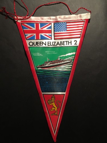 Cunard qe2 pennant 26cm - cunard,