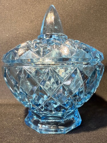 Blue vaseline uranium glass - blue,