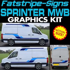 to fit MERCEDES SPRINTER MWB GRAPHICS STICKERS STRIPES RACE CAMPER VAN MOTORHOME