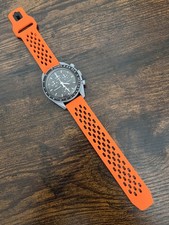 Orange Rubber Watch Strap Band Omega Seamaster Moon Swatch  20mm