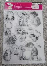 Penny Black Clear Stamp Set 'T' for Transparent Hugs ! - Mice Hedgehogs Cat Bird