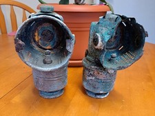 2 x Bicycle Lamps Vintage  carbide  Spares Repair cycle bike light lantern