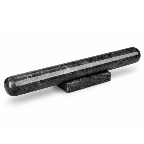 Black solid marble rolling - black,