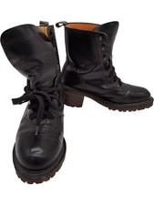 Dr Martens Black Leather Lace-Up Ankle Boots Size 5 T2927 D141
