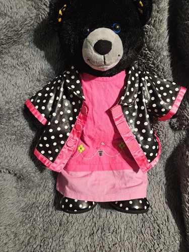 Build bear black polka - bear, dot