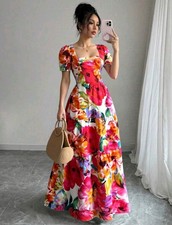 Floral Maxi Dress Women