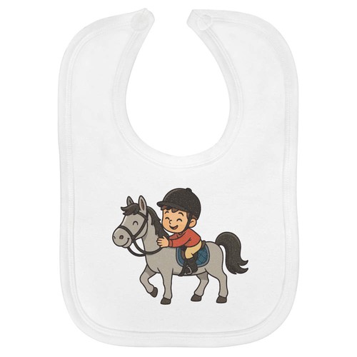 Horse riding boy - 'horse, bib