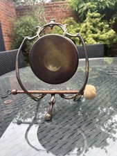 Brass gong tabletop with - brass,