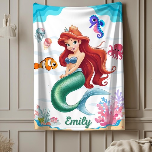Personalized mermaid fleece - personalized,