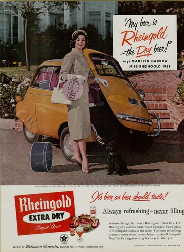 1958 rheingold beer yellow - 1958, bmw