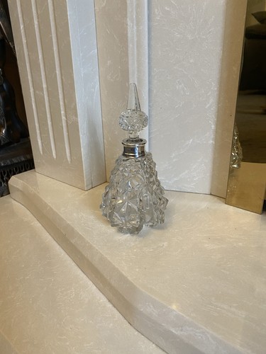 Hallmarked silver top crystal - silver,
