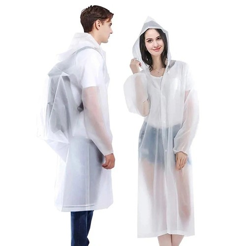 Hooded rain poncho - hooded,
