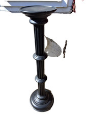 TALL BLACK WOOD PEDESTAL COLUMN STAND