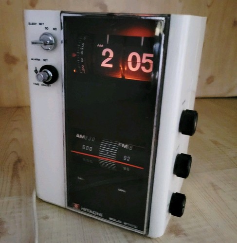 Rare hitachi flip alarm clock - flip,