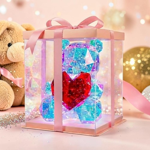 Bear night light - night, holographic