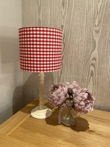 Handmade lampshade red - lampshade,
