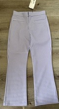 Zara Gingham Trousers Lilac